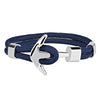 Kirykle Couple Bracelets Alloy Anchor Bracelets Bangles Braided Polyester Rope Bracelets For Women Men Gifts