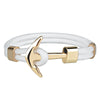 Kirykle Couple Bracelets Alloy Anchor Bracelets Bangles Braided Polyester Rope Bracelets For Women Men Gifts