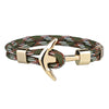 Kirykle Couple Bracelets Alloy Anchor Bracelets Bangles Braided Polyester Rope Bracelets For Women Men Gifts