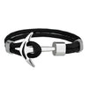 Kirykle Couple Bracelets Alloy Anchor Bracelets Bangles Braided Polyester Rope Bracelets For Women Men Gifts