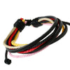 Kirykle sell 100% hand-woven Jewelry Wrap multilayer Leather Braided Rope Wristband men bracelets bangles for wome