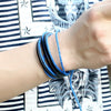 Kirykle sell 100% hand-woven Jewelry Wrap multilayer Leather Braided Rope Wristband men bracelets bangles for wome