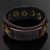 Kirykle Leather Bracelet for Men Women Design Genuine Leather Cuff Bracelets Brown Punk Style boy Girl Bracelet