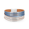 Kirykle Leather Bracelets for Women Metal Pipe Metal Bracelets &amp; Bangles Retro Boho Multilayer Wrap Wide Bracelet Femme Jewelry