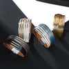 Kirykle Leather Bracelets for Women Metal Pipe Metal Bracelets &amp; Bangles Retro Boho Multilayer Wrap Wide Bracelet Femme Jewelry