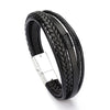 Kirykle Men's Braided Leather Bracelets Armband Heren In Black Brown Color with Magnetic Elegent Bracelet for Man Charm Bracelet