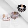 Kirykle Metal Heart Charm Quartz Accessory Multi Strands Leather Braided Style Bracelet For Women