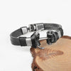 Kirykle Multilayer Bracelet Men Casual Braided Leather Bracelets For Women Wood Bead Bracelet Punk Rock Men Jewelry