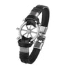 Kirykle Multilayer Bracelet Men Casual Braided Leather Bracelets For Women Wood Bead Bracelet Punk Rock Men Jewelry