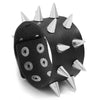 Kirykle Multilayers Black  Rivet Bangles Punk Wide Cuff Leather Bracelets Bangles Women Charm Wristband Wrap Bangle