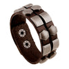 Kirykle Multilayers Black  Rivet Bangles Punk Wide Cuff Leather Bracelets Bangles Women Charm Wristband Wrap Bangle