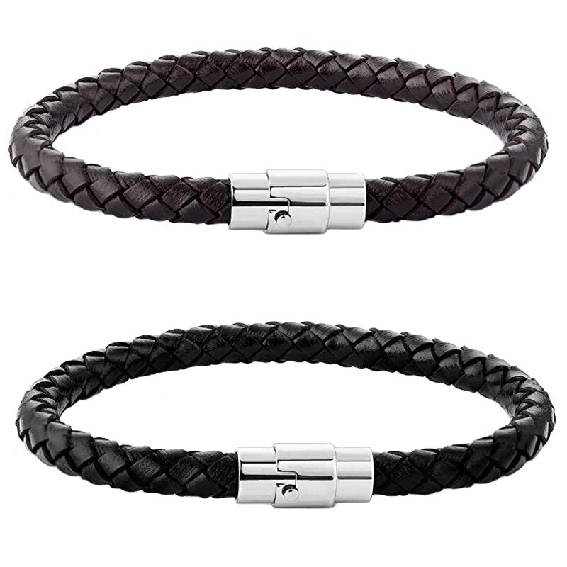 Kirykle  bracelets Multi-color Genuine leather bracelet copper magnet bracelet for Men Women Bangles