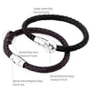 Kirykle  bracelets Multi-color Genuine leather bracelet copper magnet bracelet for Men Women Bangles