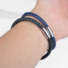 Kirykle  bracelets Multi-color Genuine leather bracelet copper magnet bracelet for Men Women Bangles