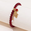 Kirykle Ore Star Pendant Bracelet for Women's Red Crystal Hand String Simple Hand Beaded Hand Bracelet Gift