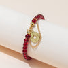 Kirykle Ore Star Pendant Bracelet for Women's Red Crystal Hand String Simple Hand Beaded Hand Bracelet Gift