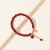 Kirykle Ore Star Pendant Bracelet for Women's Red Crystal Hand String Simple Hand Beaded Hand Bracelet Gift