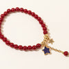 Kirykle Ore Star Pendant Bracelet for Women's Red Crystal Hand String Simple Hand Beaded Hand Bracelet Gift