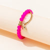 Kirykle Simple Star Pendant Bracelet for Women Rose Crystal Beads Bracelet Femininity Versatile Handmade Crystal Beaded Gift