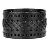 Kirykle Punk Leather Wristbands for Men Bracelets Handmade Wide Cuff Bangle Braided Jewelry Black Brown Adjustable Punk Gifts