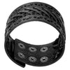 Kirykle Punk Leather Wristbands for Men Bracelets Handmade Wide Cuff Bangle Braided Jewelry Black Brown Adjustable Punk Gifts