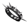Kirykle Punk Rock Street Snap Punk Metal Rivet Genuine leather Bracelet Wide Leather Spike Bracelet