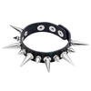 Kirykle Punk Rock Street Snap Punk Metal Rivet Genuine leather Bracelet Wide Leather Spike Bracelet