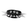Kirykle Punk Rock Street Snap Punk Metal Rivet Genuine leather Bracelet Wide Leather Spike Bracelet