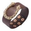Kirykle U-shaped metal leopard head bracelet For Women 2022 Leather Bracelets &amp; Bangles Elegant Wide Bracelet Jewelry