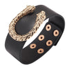 Kirykle U-shaped metal leopard head bracelet For Women 2022 Leather Bracelets &amp; Bangles Elegant Wide Bracelet Jewelry