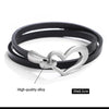 Kirykle Women Simple Bracelet Multiple Layer Leather Bracelet Alloy Love Charms Wrap Bangle 2022 Femme Jewelry