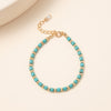 Kirykle Women Turquoise Bracelet Natural Stone Beads Hand Strings Bohemian Style Beach Party Accessory Friendships Jewelry Gift