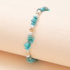 Kirykle Women Turquoise Bracelet Natural Stone Beads Hand Strings Bohemian Style Beach Party Accessory Friendships Jewelry Gift