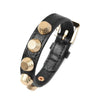 Kirykle Women bracelet punk jewelry for women  Alloy Rivet Bracelet Leather Bracelet For Women Jewelry Gift