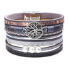 Kirykle Womens Boho Wrap Leather Multilayer Wide Tree of Life Bracelets Jewelry for Women Teen Girl Boy