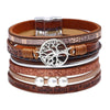Kirykle Womens Boho Wrap Leather Multilayer Wide Tree of Life Bracelets Jewelry for Women Teen Girl Boy