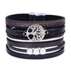 Kirykle Womens Boho Wrap Leather Multilayer Wide Tree of Life Bracelets Jewelry for Women Teen Girl Boy