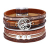 Kirykle Womens Boho Wrap Leather Multilayer Wide Tree of Life Bracelets Jewelry for Women Teen Girl Boy