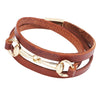 Kirykle brown black Multilayer Leather Bracelets for Women Femme  Bohemian Style Bracelet Female Jewelry