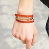 Kirykle brown black Multilayer Leather Bracelets for Women Femme  Bohemian Style Bracelet Female Jewelry