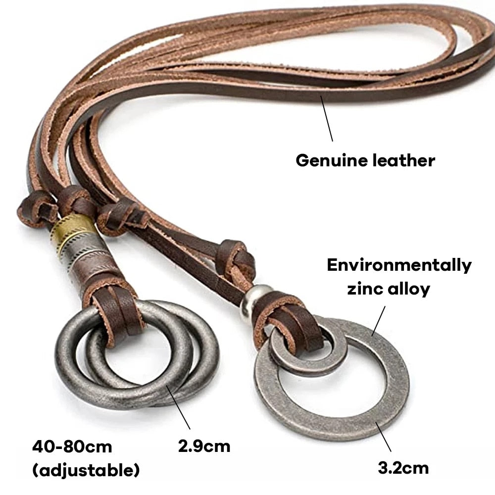 Kirykle collares necklaces pendants Cool Rock Feathers Pendant Genuine Leather Long Chain Necklace Vintage Design Men Neckla