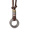 Kirykle collares necklaces pendants Cool Rock Feathers Pendant Genuine Leather Long Chain Necklace Vintage Design Men Neckla