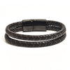 Kirykle man bracelet Classic Genuine Leather Bracelet Hand Charm Jewelry Multilayer male bracelet Handmade Gift For Cool Boys