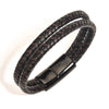 Kirykle man bracelet Classic Genuine Leather Bracelet Hand Charm Jewelry Multilayer male bracelet Handmade Gift For Cool Boys