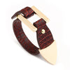 Kirykle's Glamorous Alligator PU Leather Bracelet For Women Geometric Alloy Bracelets Party Jewelry Christmas Gifts