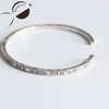 S925 pure silver bar carved met intime fine handmade Bangle Bracelet female retro style of Bohemia