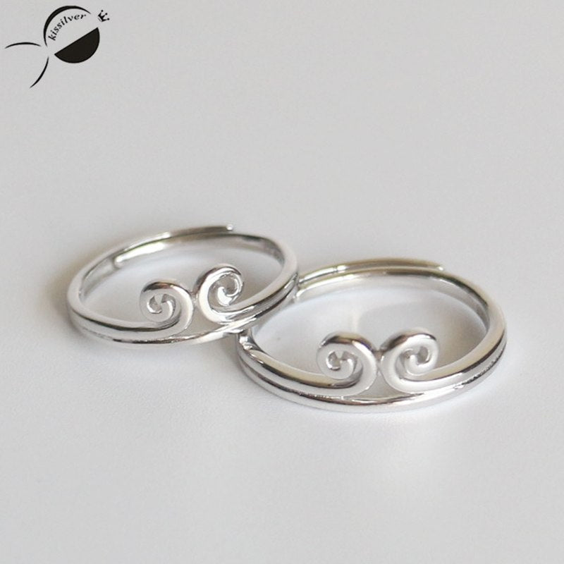 Women Vintage Rings Silver S925 Fashion Jewelry Women Statement Adjustable Ring Wholesale Open Ring