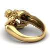Kissing Lovers Golden Ring Fall In Love For Men Women Couple Ring Adam Eve Bands