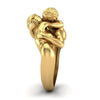 Kissing Lovers Golden Ring Fall In Love For Men Women Couple Ring Adam Eve Bands