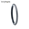Knightode Black Tungsten Carbide Ring 2mm Women Wedding Band Silver Brushed Surface Black Comfortable Interior Dome Band